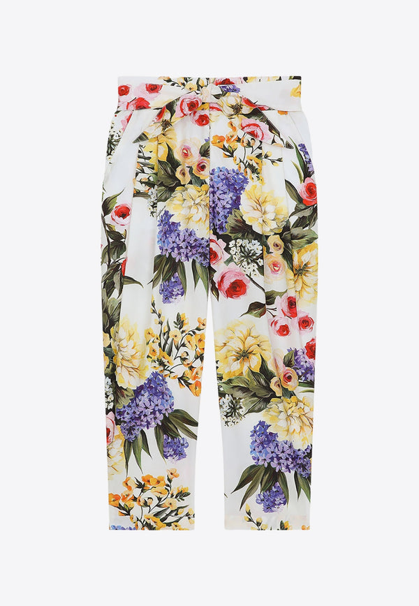 Girls Garden Print Pants