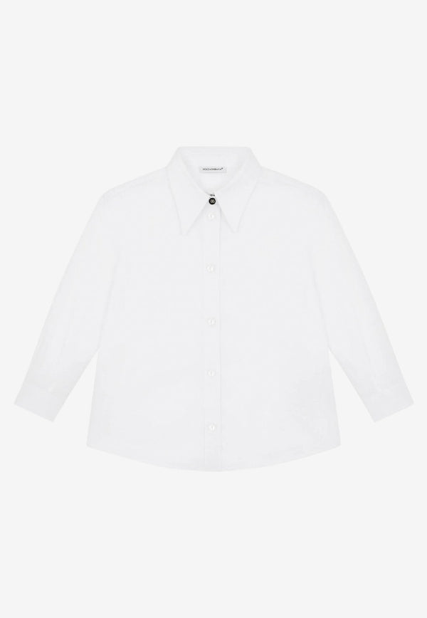 Girls Logo Detail Poplin Shirt