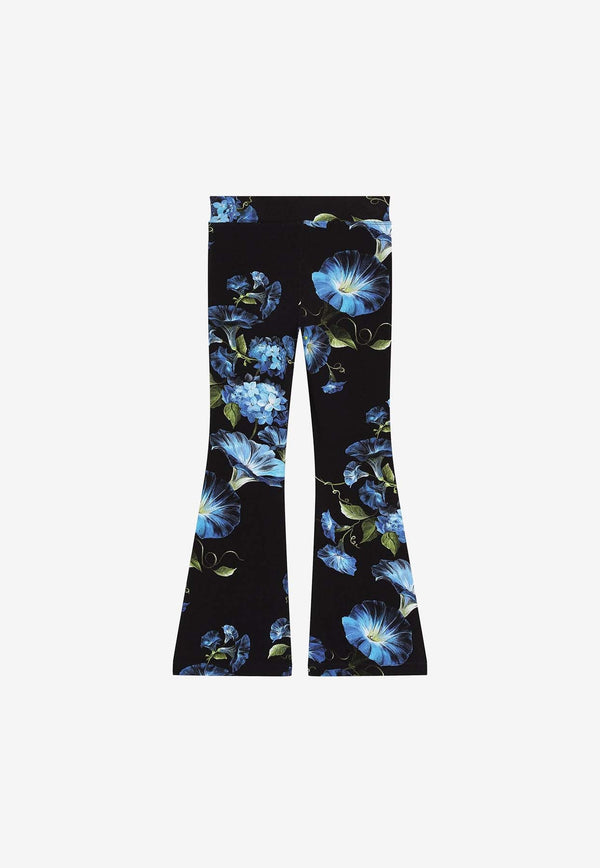 Girls Bluebell Print Flared Pants