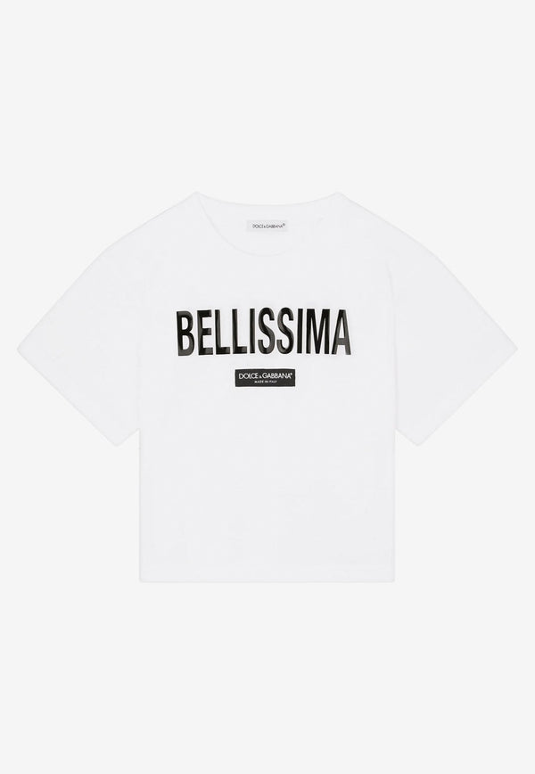 Girls Bellissima Logo Print T-shirt