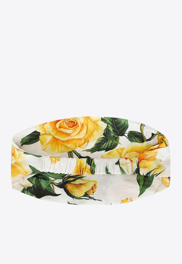 Girls Rose Print Bandanna