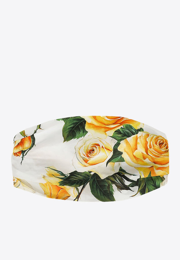 Girls Rose Print Bandanna