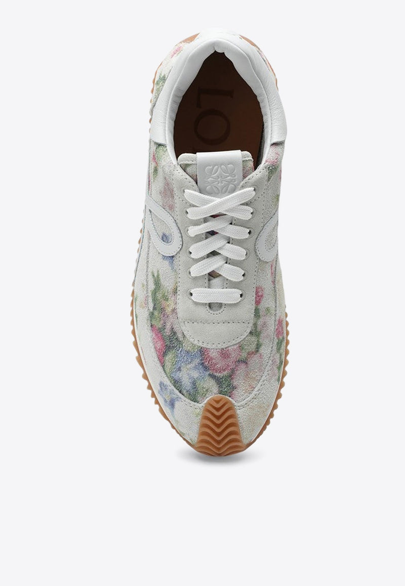 Flow Runner Floral Suede Sneakers