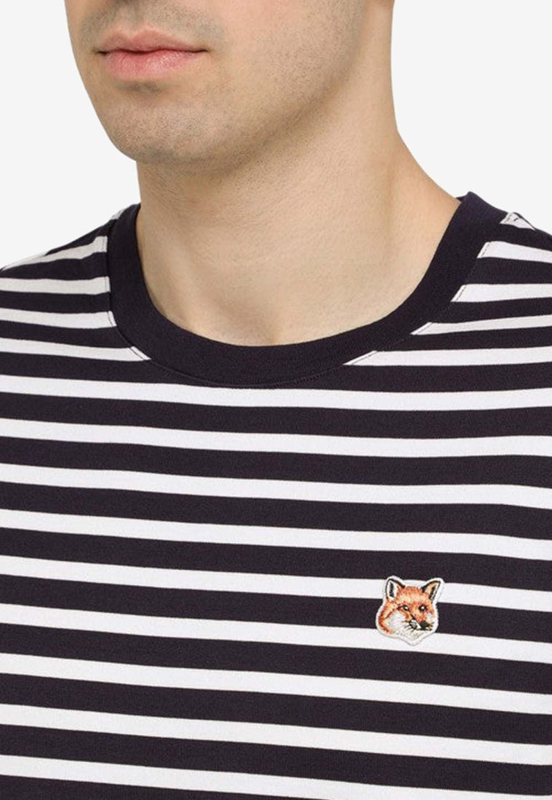 Fox Head Striped Long-Sleeved T-shirt