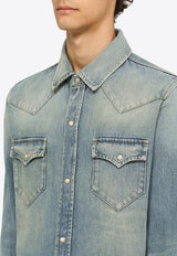 Classic Long-Sleeved Denim Shirt