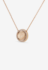 Me Oh Me VIP Full Pavé Pearly White 18K Rose Gold Diamond Necklace