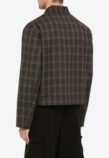 Checkered Zip-Up Jacket
