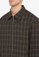 Checkered Zip-Up Jacket