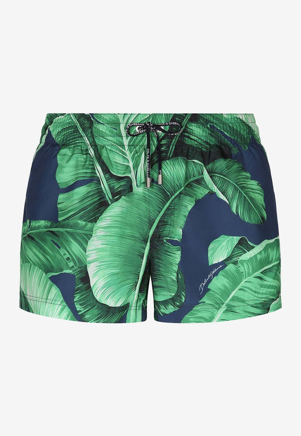 Banana Tree Print Swim Shorts
