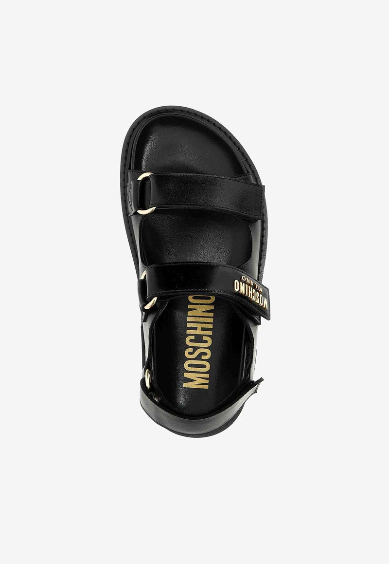 Metal Logo Detail Sandals