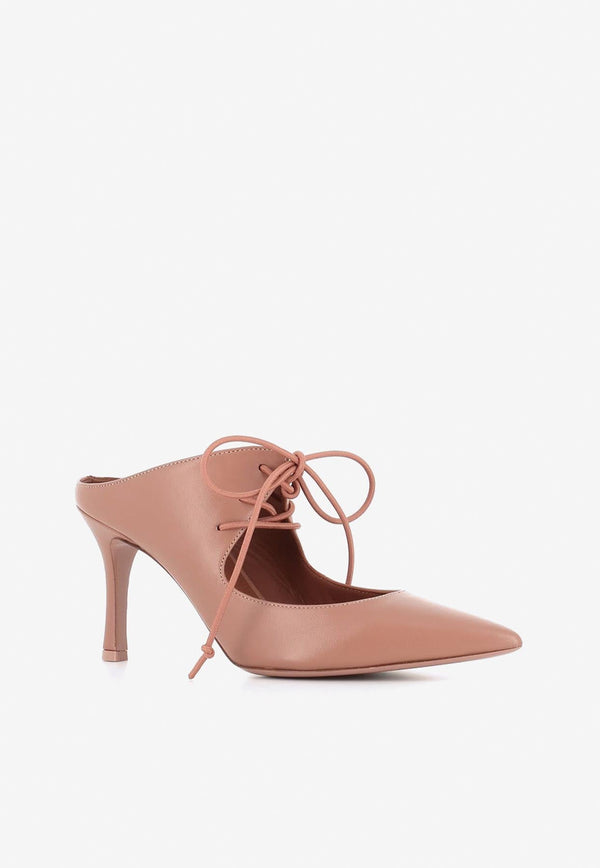 Marcia 80 Lace-Up Leather Mules