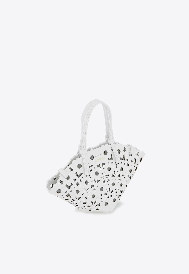 Mini Daisy Leather Tote Bag