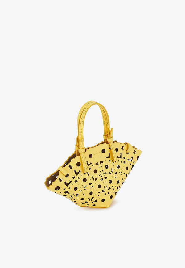 Mini Daisy Leather Tote Bag