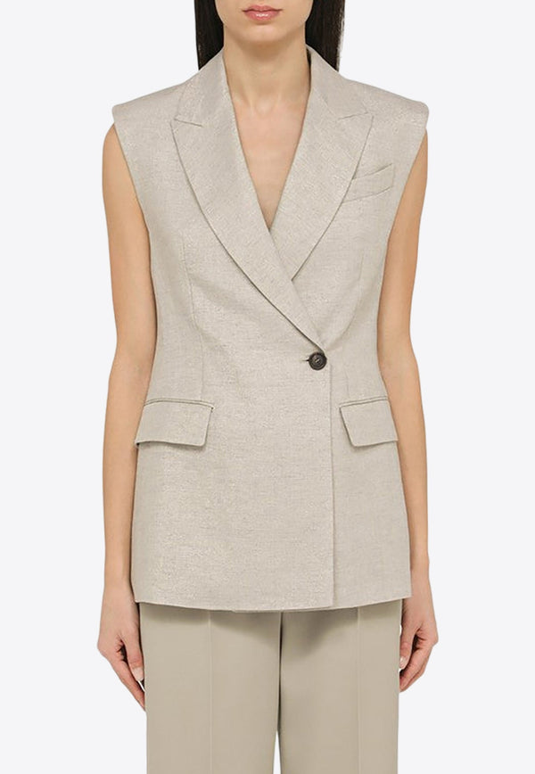 Single-Breasted Lurex Waistcoat