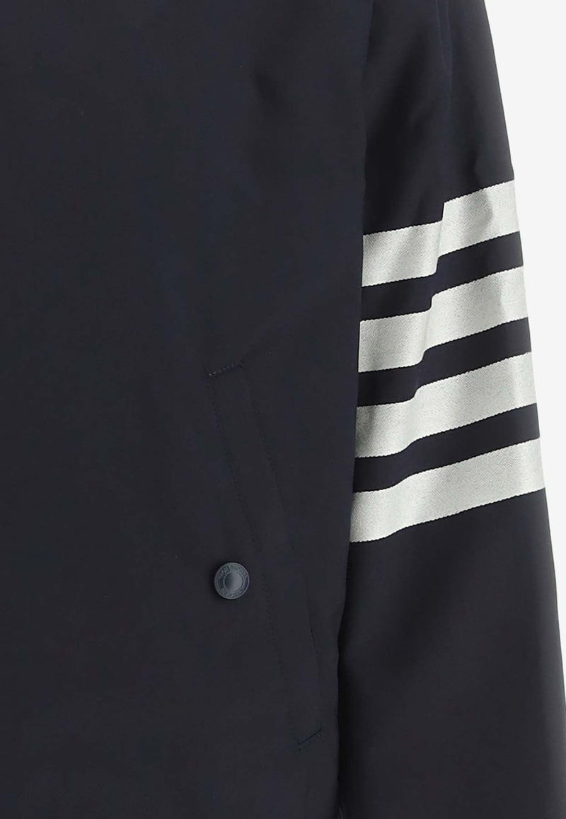 4-bar Stripes Zip-Up Bomber Jacket