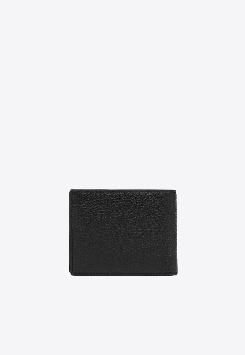 Logo Stripe Leather Bi-Fold Wallet