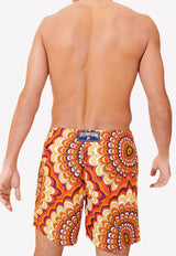 Moorea 1975 Rosaces Printed Nylon Swim Shorts