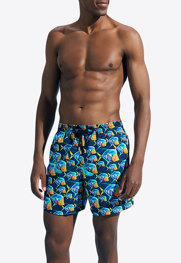 Moorea Piranhas Print Swim Shorts