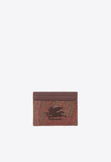 Paisley Jacquard Cardholder With Pegaso Logo