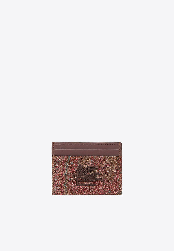 Paisley Jacquard Cardholder With Pegaso Logo