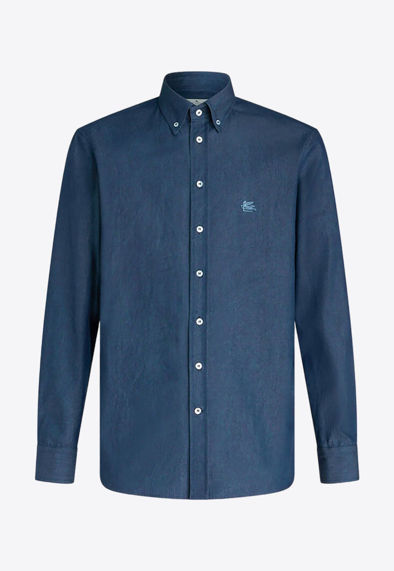 Pegaso Logo Denim Shirt