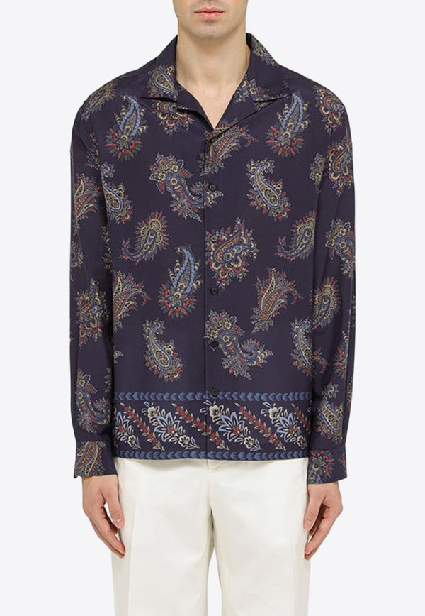 Paisley Print Long-Sleeved Shirt