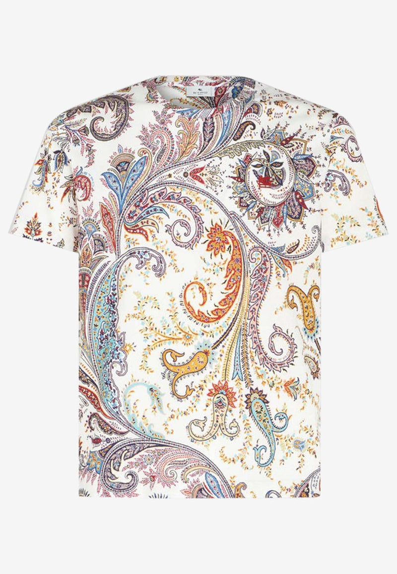 Paisley Print Short-Sleeved T-shirt