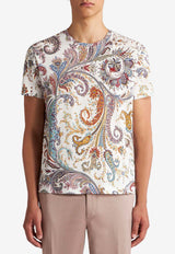 Paisley Print Short-Sleeved T-shirt