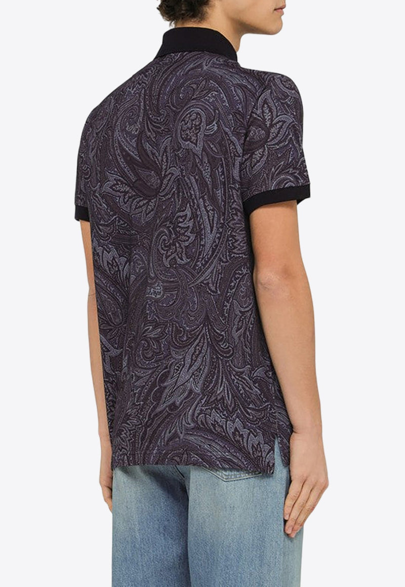 Paisley Print Polo T-shirt