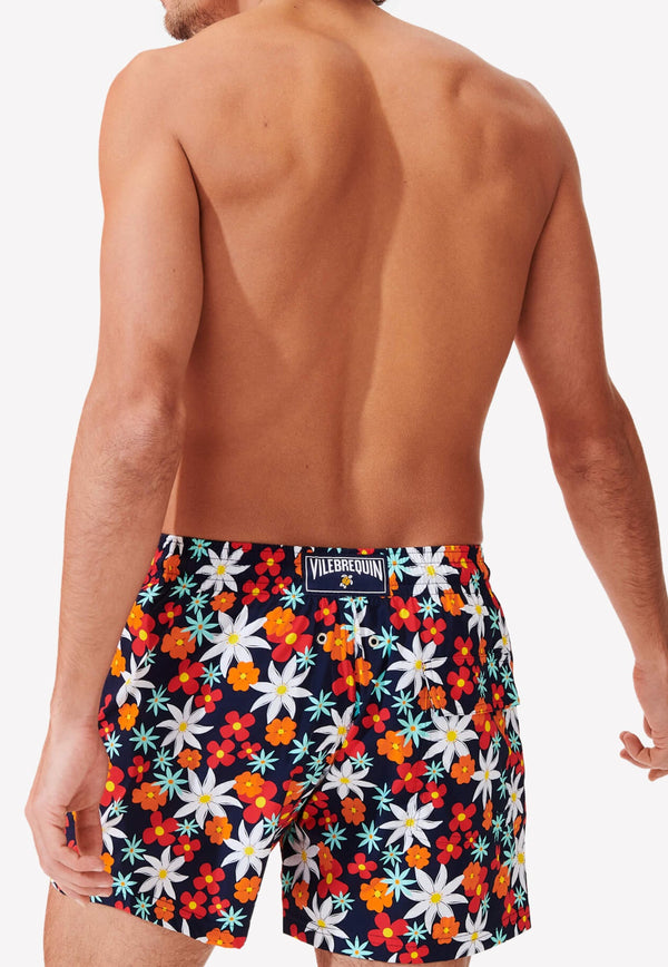 Moorise 1977 Spring Flowers Nylon Swim Shorts