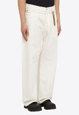 David Belted Straight-Leg Jeans