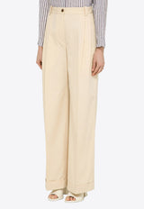 Pleated Straight Pants