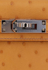 Mini Kelly II 20 in Safran Ostrich Leather with Palladium Hardware