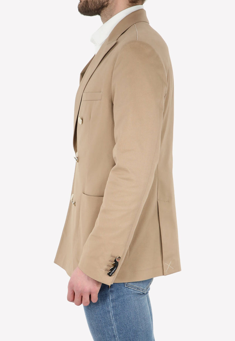 Double-Breasted Cotton Blazer