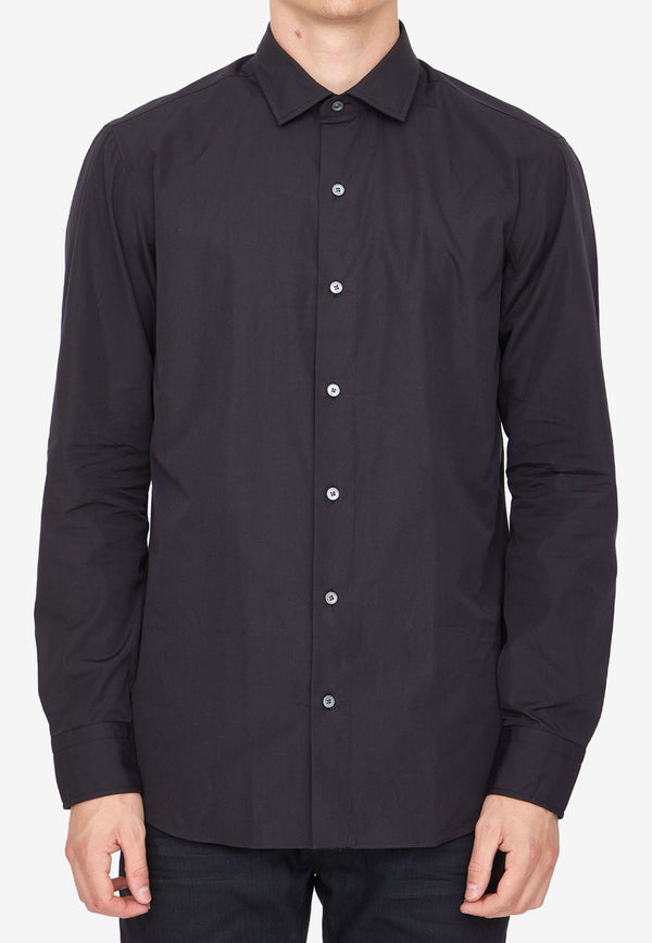 Button-Up Long-Sleeved Shirt