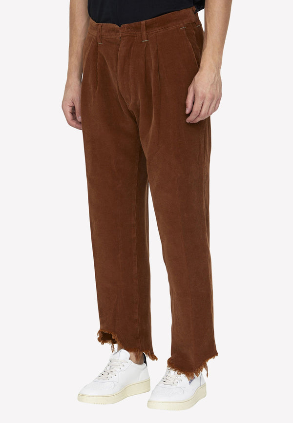 Distressed Velvet Corduroy Pants