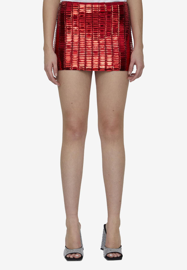 Rue Rectangular Sequin Mini Skirt