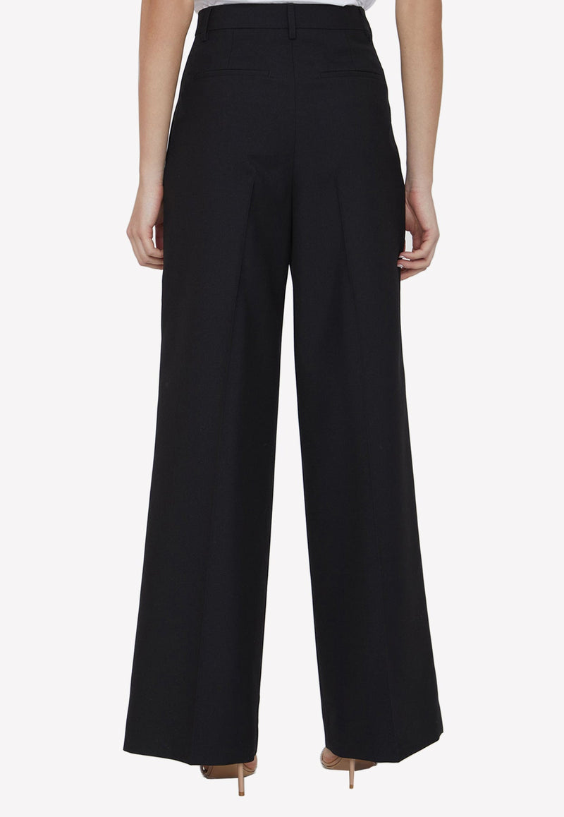 Wide-Leg Tailored Wool Pants