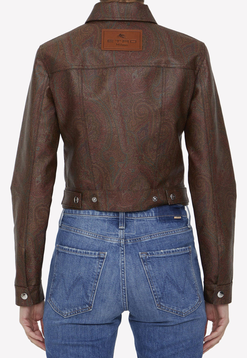 Paisley Jacquard Cropped Jacket