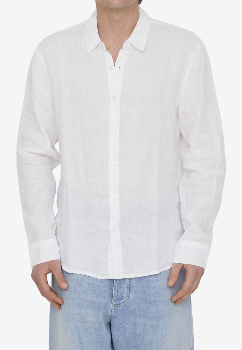 Long-Sleeved Linen Shirt