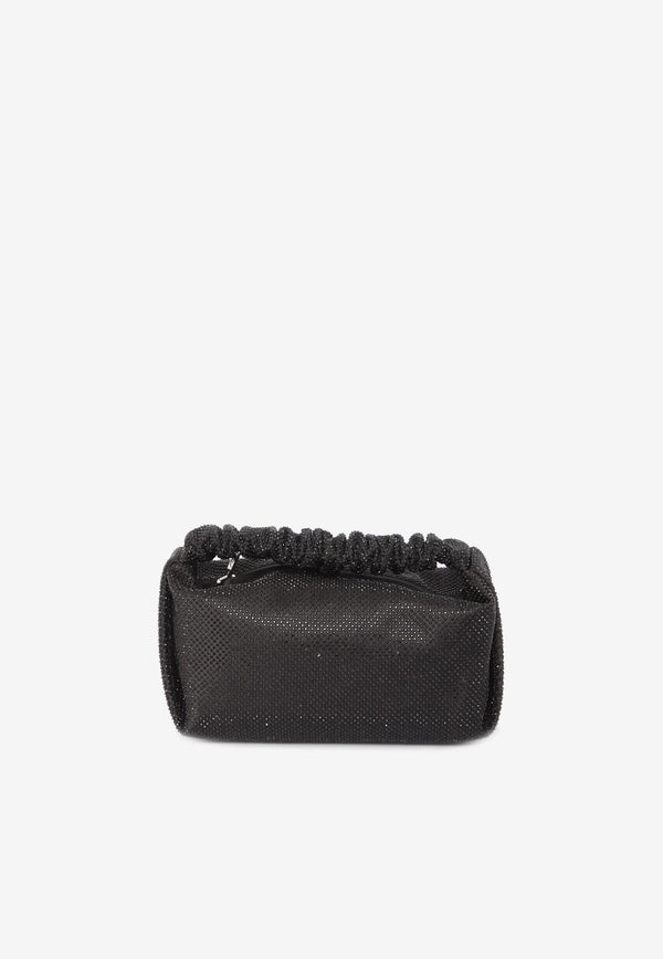 Mini Scrunchie Beaded Satin Handbag