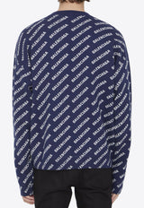 All-Over Logo Jacquard Sweater