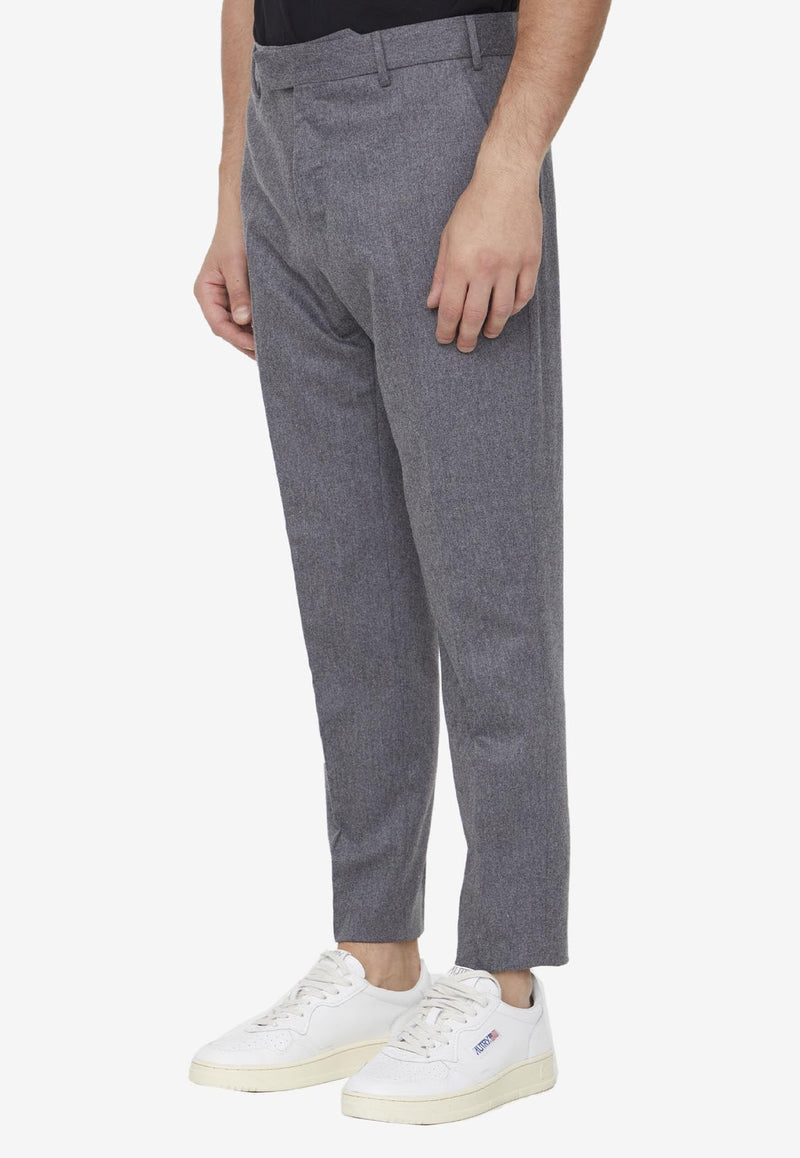 Slim-Leg Wool Pants