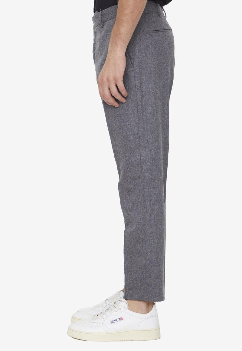 Slim-Leg Wool Pants