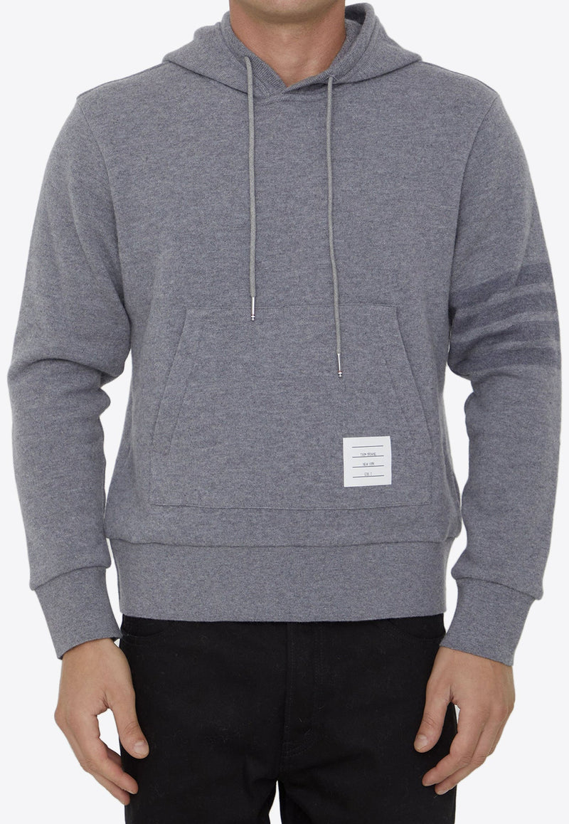 Classic 4-Bar Stripe Detail Hooded Sweatshirt