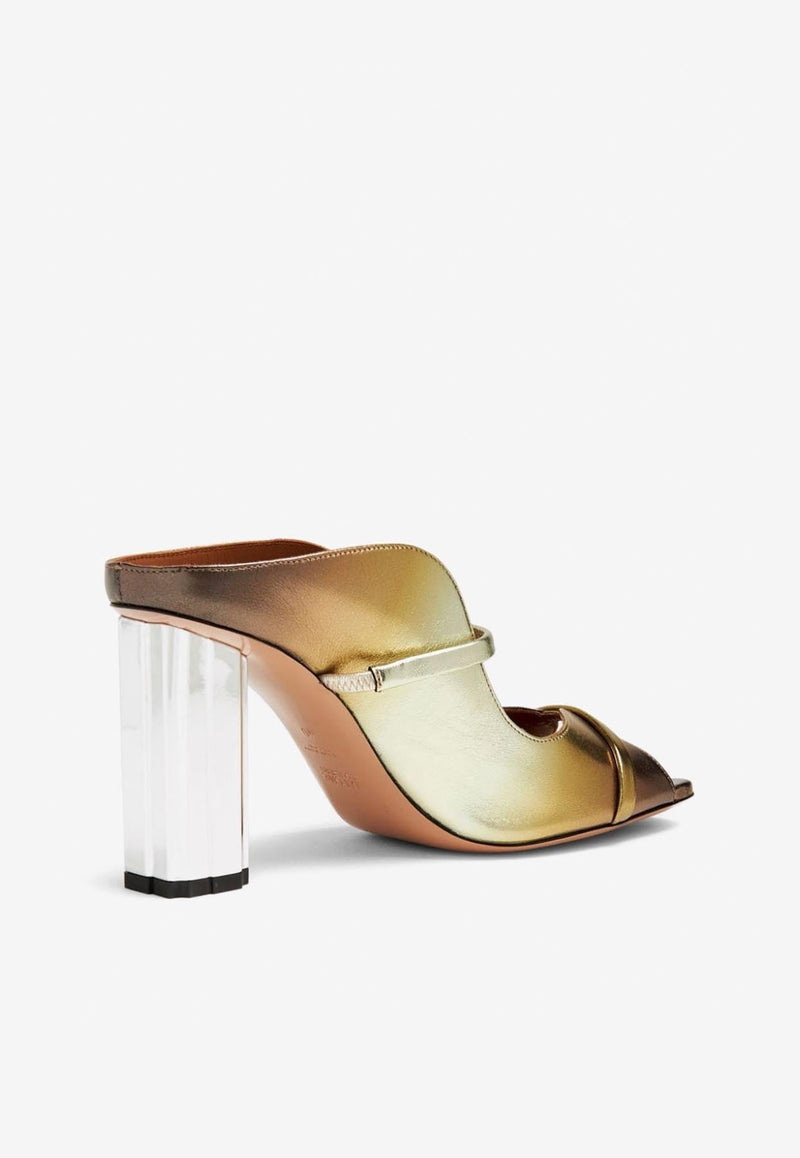 Nara 90 Gradient-Effect Leather Mules