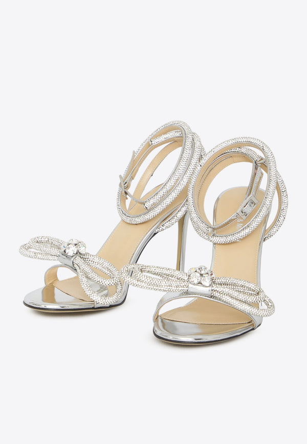 95 Double Bow Crystal-Embellished Sandals