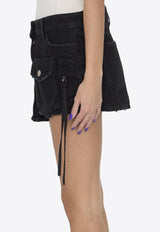 Fay Mini Denim Cargo Skirt