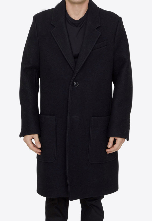 Single-Breasted Wool Coat