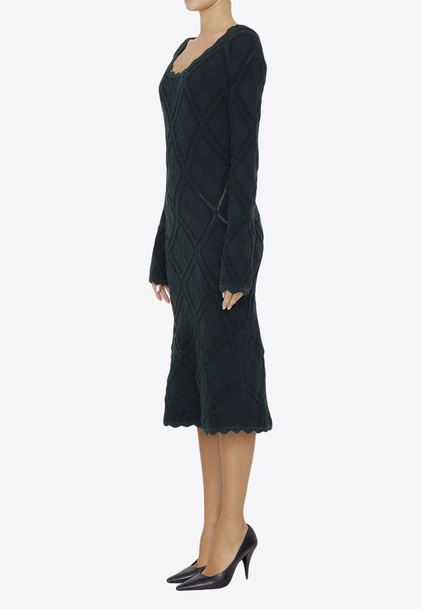Aran Knit Midi Dress